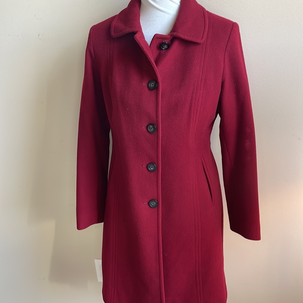 Anne Klein Single Breasted Long Sleeve trench maxi
